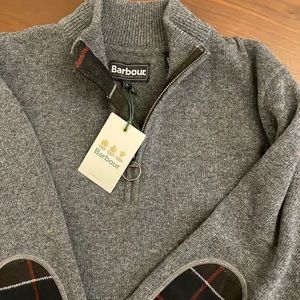 NEW WITH TAG - Barbour Holden half-zip wool sweater, Mens size Large